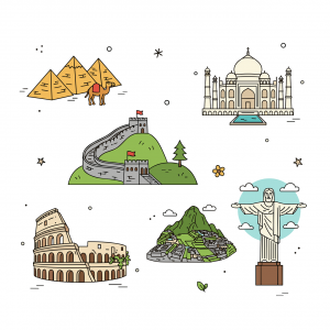 Weltsehenswürdigkeiten wie chinesische Mauer, Pyramiden_Coaching Koblenz